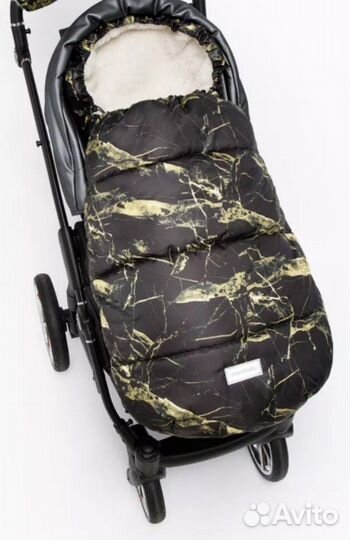 Зимний конверт в коляску на овчине