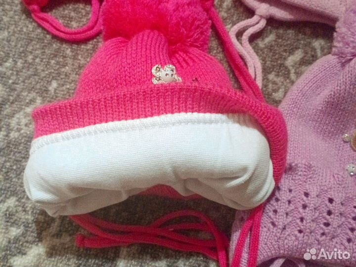 Шапка на девочку весенняя до 1г