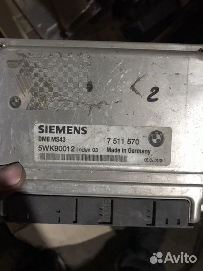 Бмв е 46 2.5 блок управления двигателем