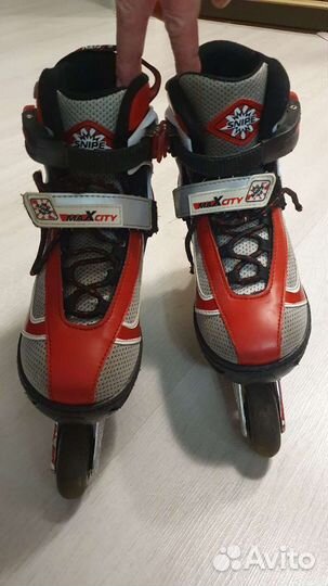 Ролики детские раздвижные, 33-36 + коньки