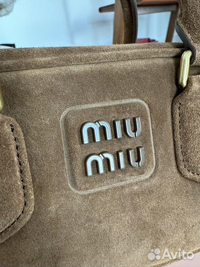 В наличии Miu Miu arcadie коричневая замша сумка