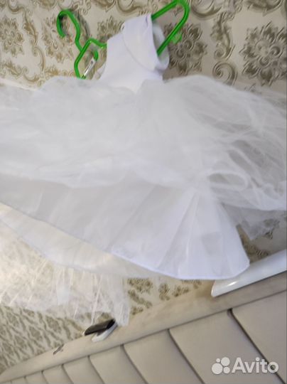 Белое платье 80 размер снежинка