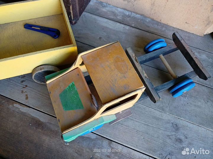 Большие Старинные деревянные игрушки