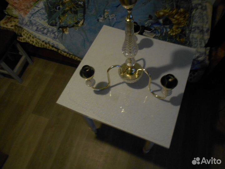 Хрустальная люстра СССР 3 рожковая
