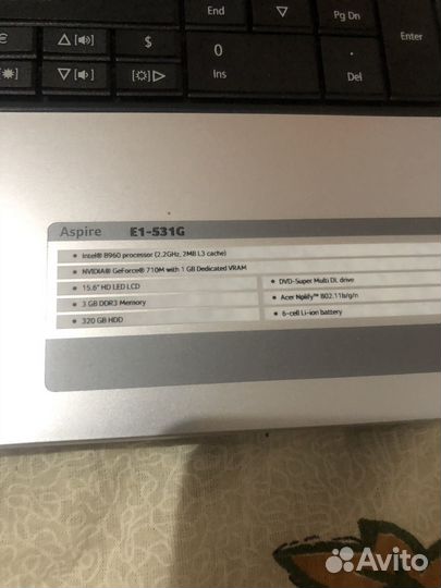 Acer e 1-531 g