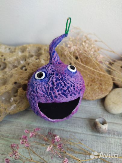 Набор елочных украшений ручной работы из папе-маше