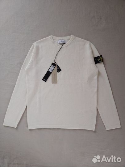 Stone Island 24SS мягкий лонгслив в рубчик