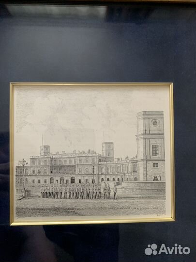 Старинные гравюры Петербург 3 шт 19 век
