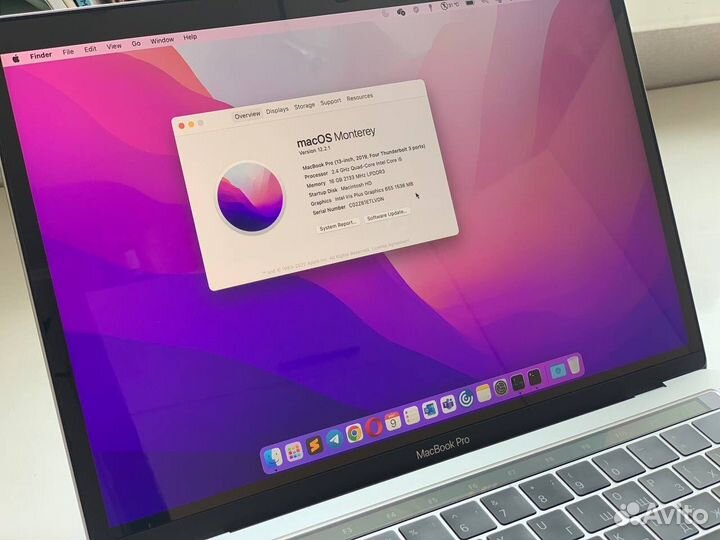 Macbook pro 13 2019 touch bar 16gb