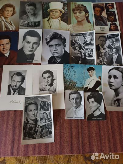 Открытки с фото артистов советских и зарубежных