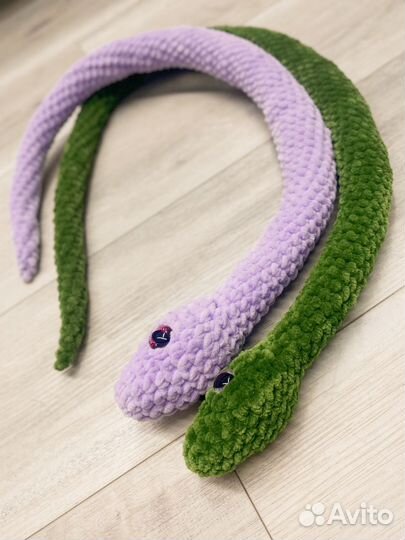 Вязанные игрушки змейки