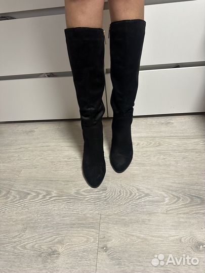 Сапоги замша весна