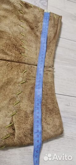 Кожаная юбка натуральная М