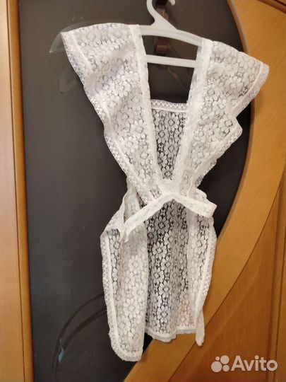 Белый школьный фартук