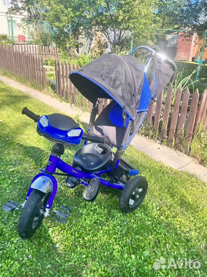 Велосипед детский трехколесный с ручкой