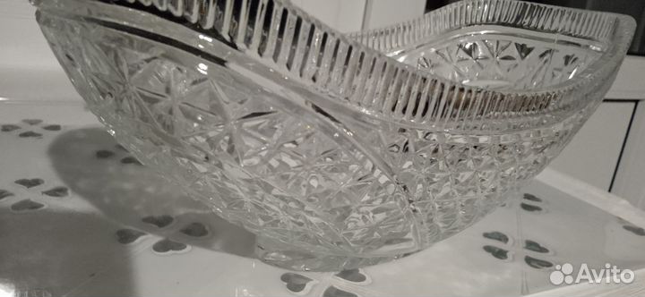 Ваза для фруктов хрусталь СССР