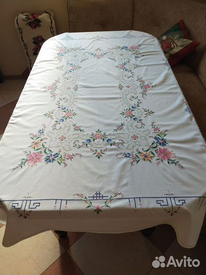 Скатерть ручная вышивка кружево Германия