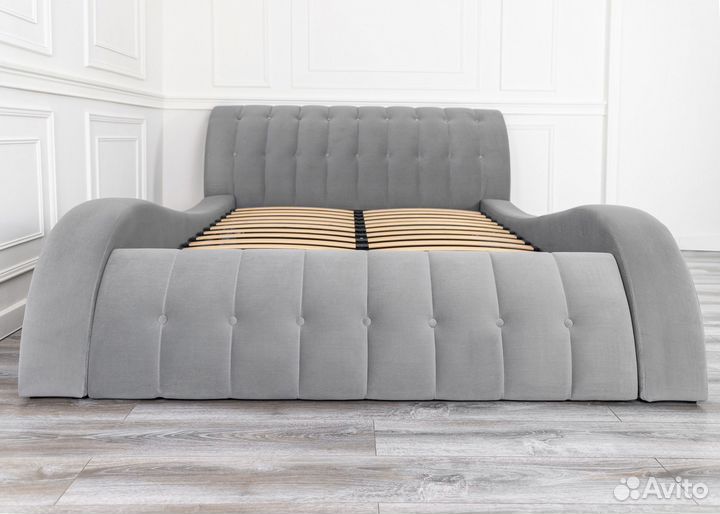 Кровать 140х200 серый Мадрид в наличии