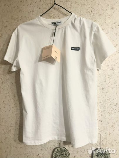 Футболка белая Miu Miu, 42-44 новая