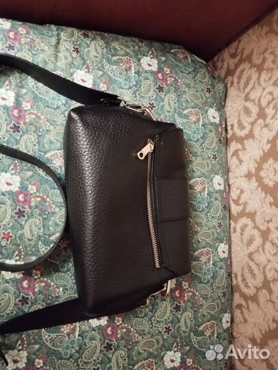 Сумка женская натуральная кожа кросс боди Италия