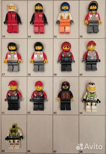 Lego Speed Champions минифигурки 45шт. Лот №17