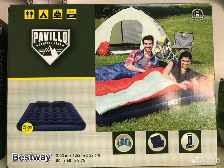 Надувной матрас pavillo bestway 2,03х1,52х22
