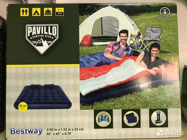 Надувной матрас pavillo bestway 2,03х1,52х22