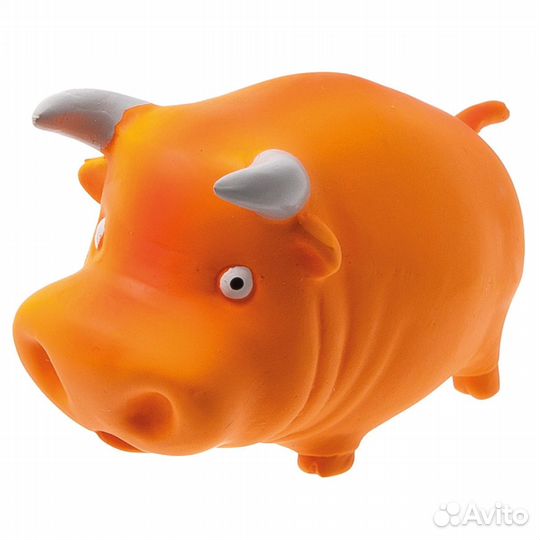 Игрушка ZooOne для собак латекс L-416 Бычок 9 см