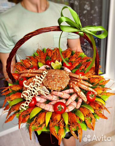 Мужской букет из раков/краба/бокс мужской/подарок