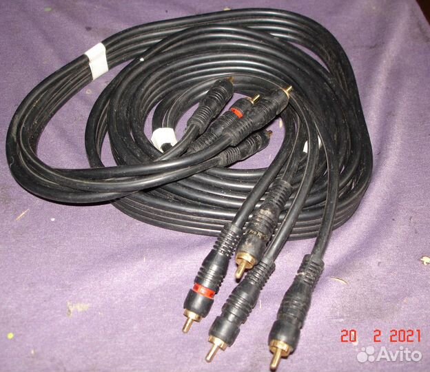 Кабель Шнур 3м Провод Тюльпан