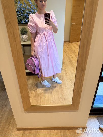 Летнее розовое платье