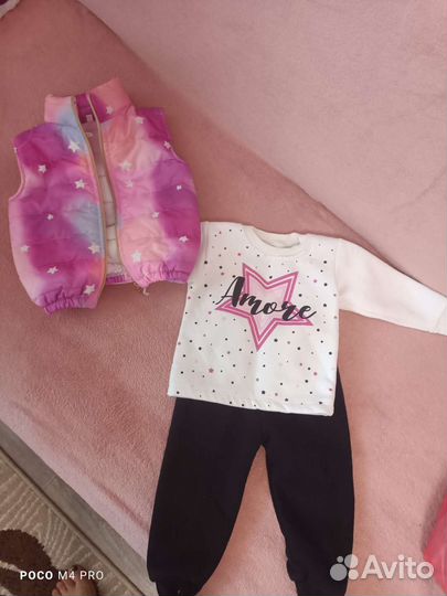 Вещи пакетом на девочку 80