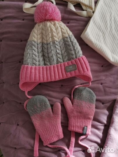 Комплект шапка и шарф для девочки