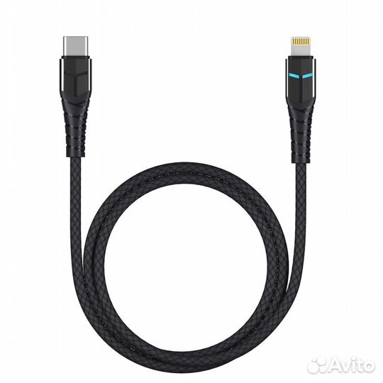 Кабель Deppa USB-C – Lightning, 1.2м, черный
