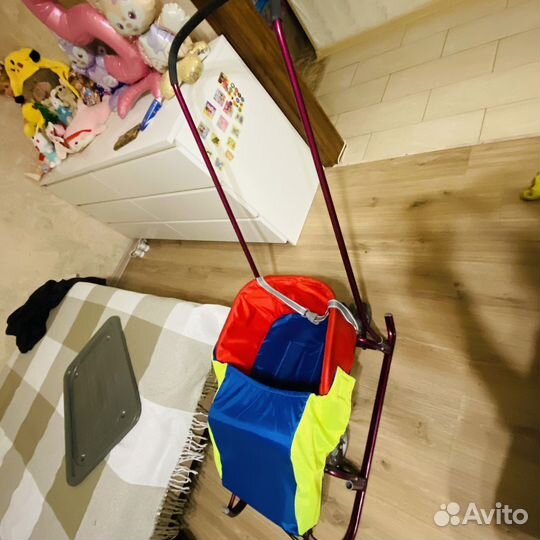 Детские санки на колесах бу