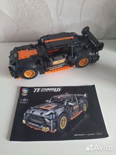 Конструктор аналог лего, гоночный автомобиль