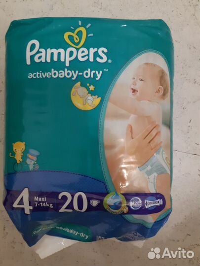 Pampers подгузники Active Baby-Dry(7-14 кг) 20шт
