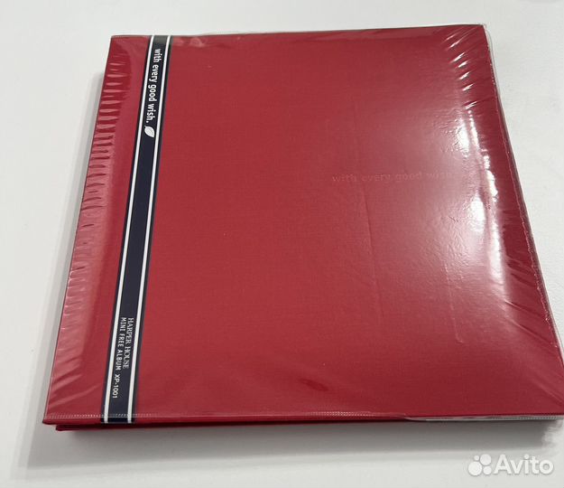 Фотоальбом магнитный красный 24х24 см