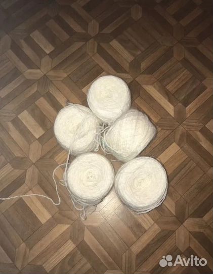 Пряжа из шерсти и пуха самоедской лайки