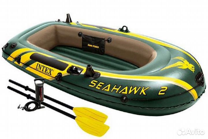 Надувная лодка Intex «Seahawk 2 Set» 68347 новая