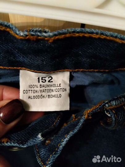 Джинсы на подкладе детские на худенького ребенка