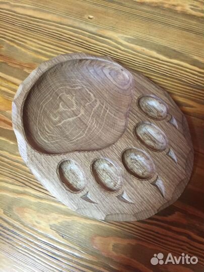 Тарелки деревянные дуб медвежья лапа