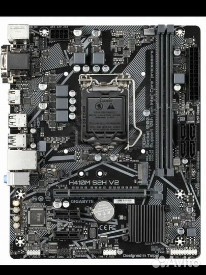 Материнская плата gigabyte h410m lga 1200+торг