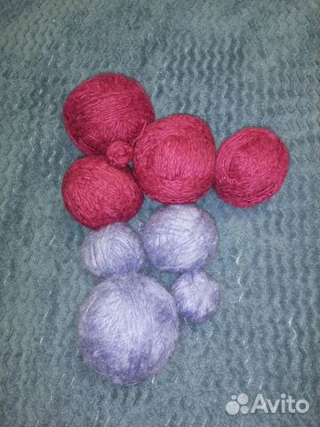Пряжа для вязания мохер б/у