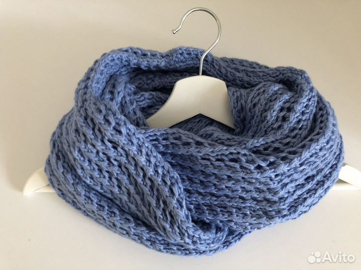 Снуд ажурный новый в два оборота ручной вязки