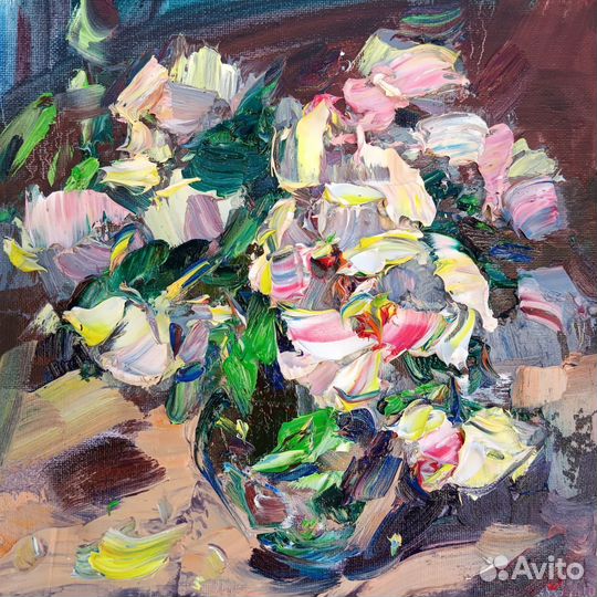 Картина белые розы