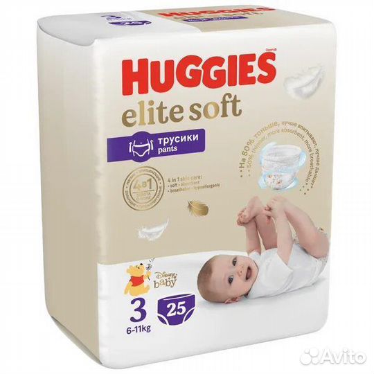 Трусики huggies 3 elite soft