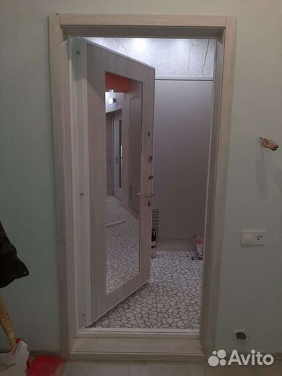 Замена панели мдф на входной двери накладки