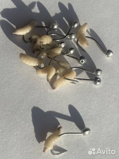 Съедобные белковые рыболовные насадки опарыш + мот