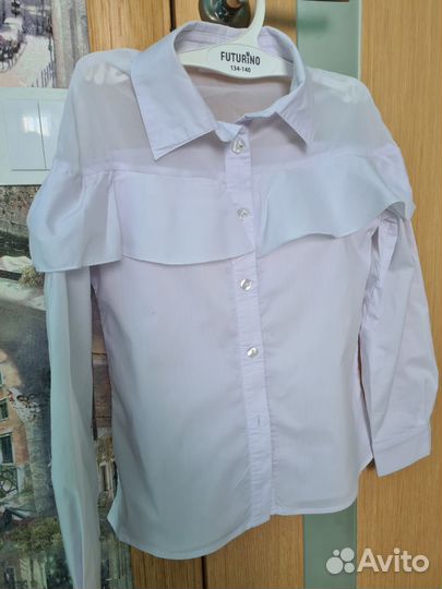 Блузка белая школьная